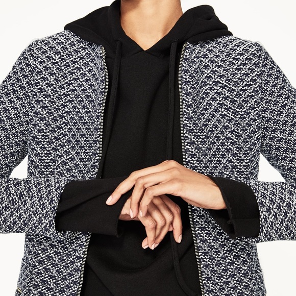 ZARA Textured Weave Frock Coat - Picture 2 of 7